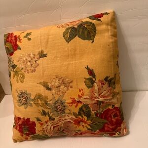 Floral Yellow Throw Pillow